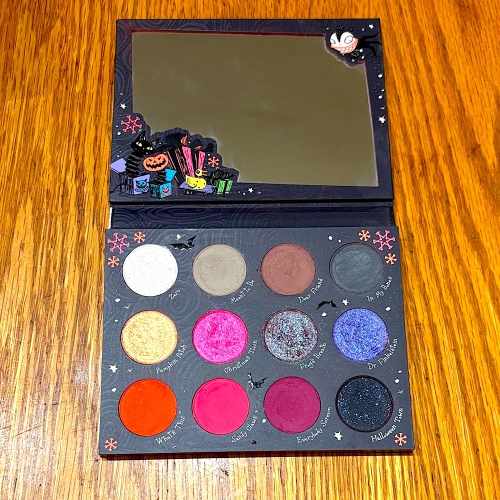 Nightmare Before Christmas eyeshadow palette from Colourpop